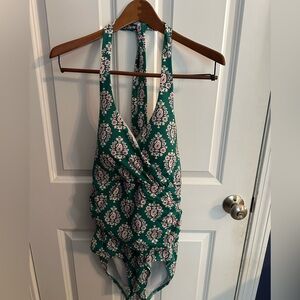 Women’s Green Boden Halter Swimsuit Size 12L (UK Size 16L)